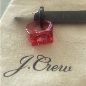 J. Crew pink lucite ring. Size 8